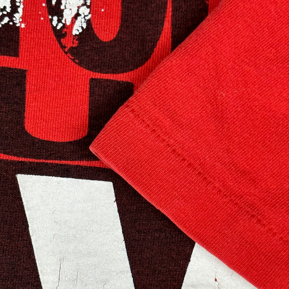 Vintage Levis Shirt Adult LARGE Red 90s Button Your Fly 501 Jeans Graphic Brand - Picture 5 of 6